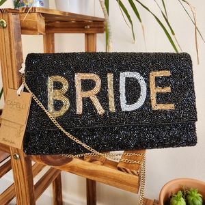 NWT beaded bride bachelorette clutch purse